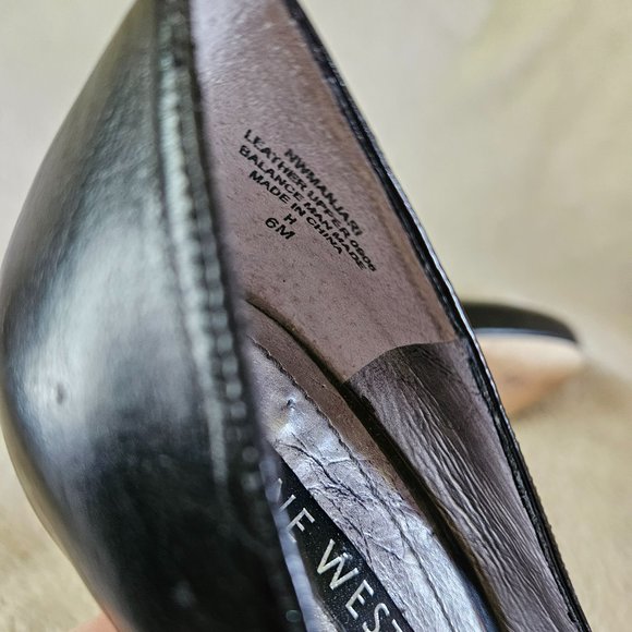 Nine West Black Leather Platform Heel - Picture 7 of 7